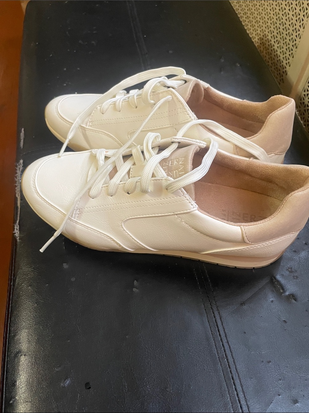 allbirds Cream and Tan Lace-Up Sneakers